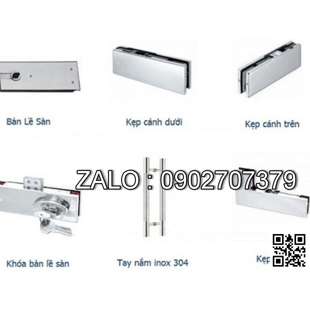 Bộ phụ kiện cửa kính cường lực VVP BH 2 năm