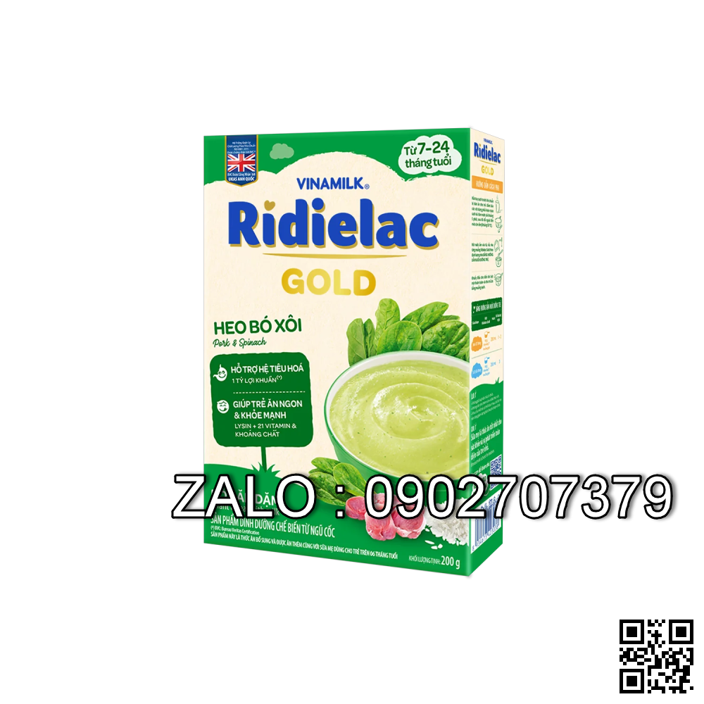 Vinamilk Ridielac Gold Bột ăn dặm Heo Cà Rốt