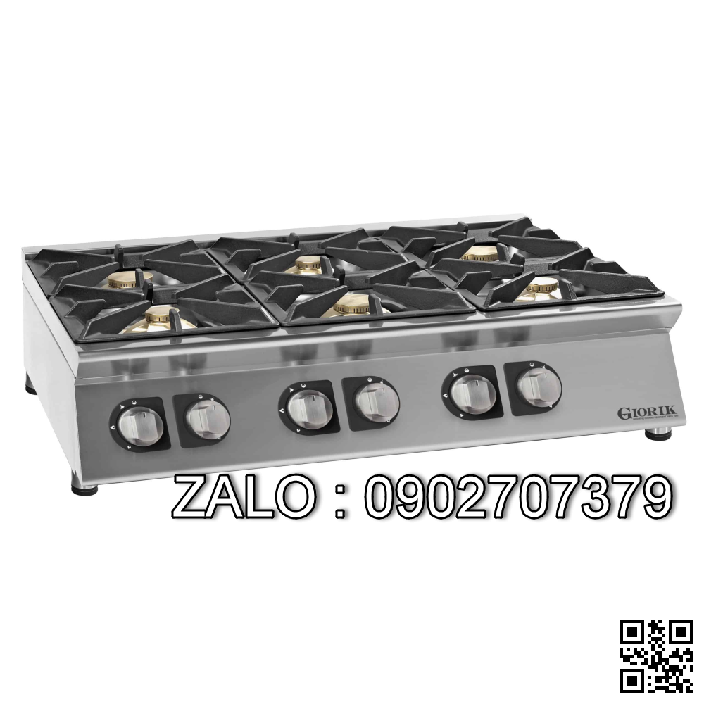 Bếp Âu 6 họng để bàn dùng gas Giorik CG760T