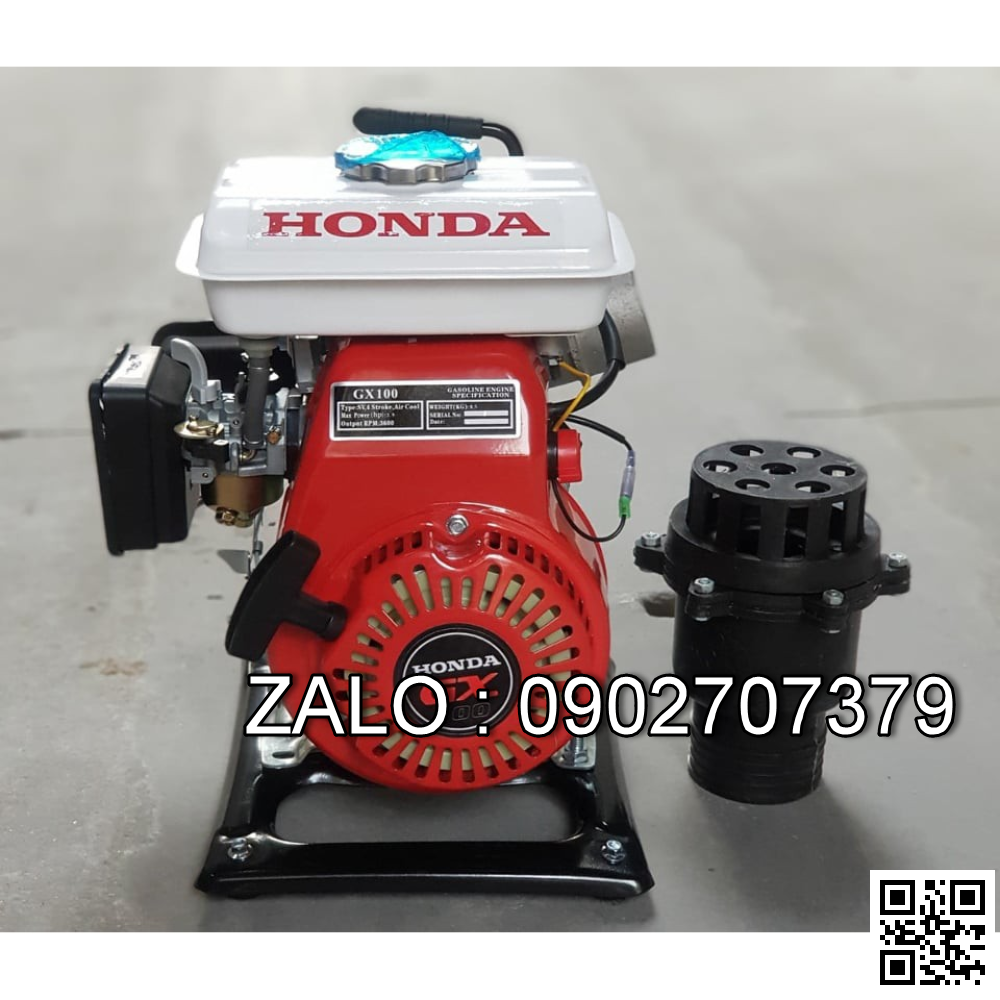 Honda Máy bơm nước chạy xăng - GX100- Bảo hành- 6 tháng - Kiểu máy 4 thì 1 Xi Lanh làm mát bằng quạt gió