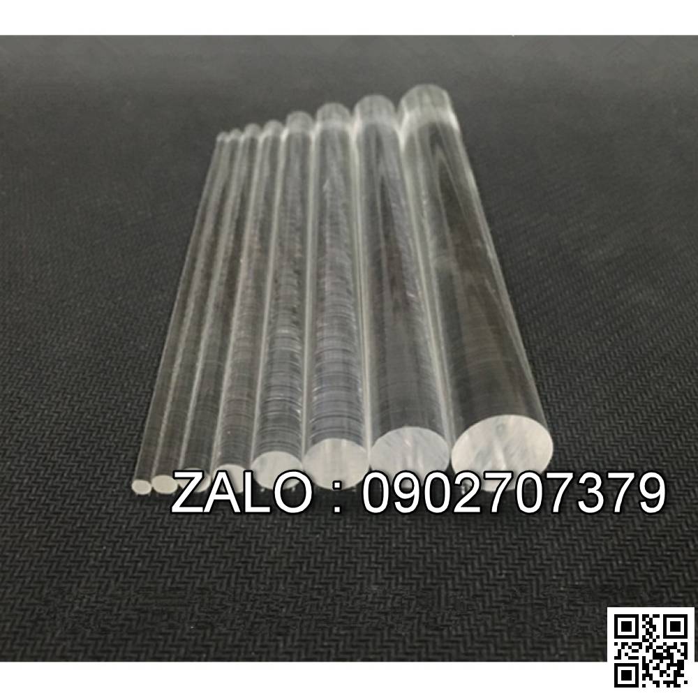 Cây Nhựa Mica Trong - Cây Láp Mica Phi Tròn Đặc