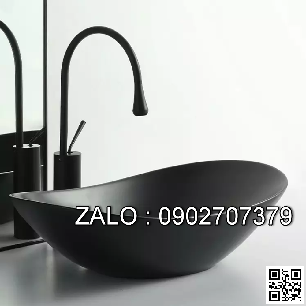 Lavabo thuyền đặt bàn màu đen