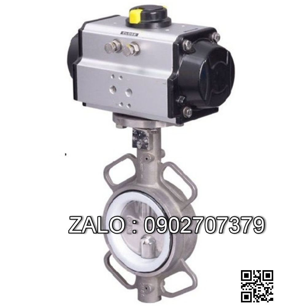 Van bướm Inox 304 khí nén DN200