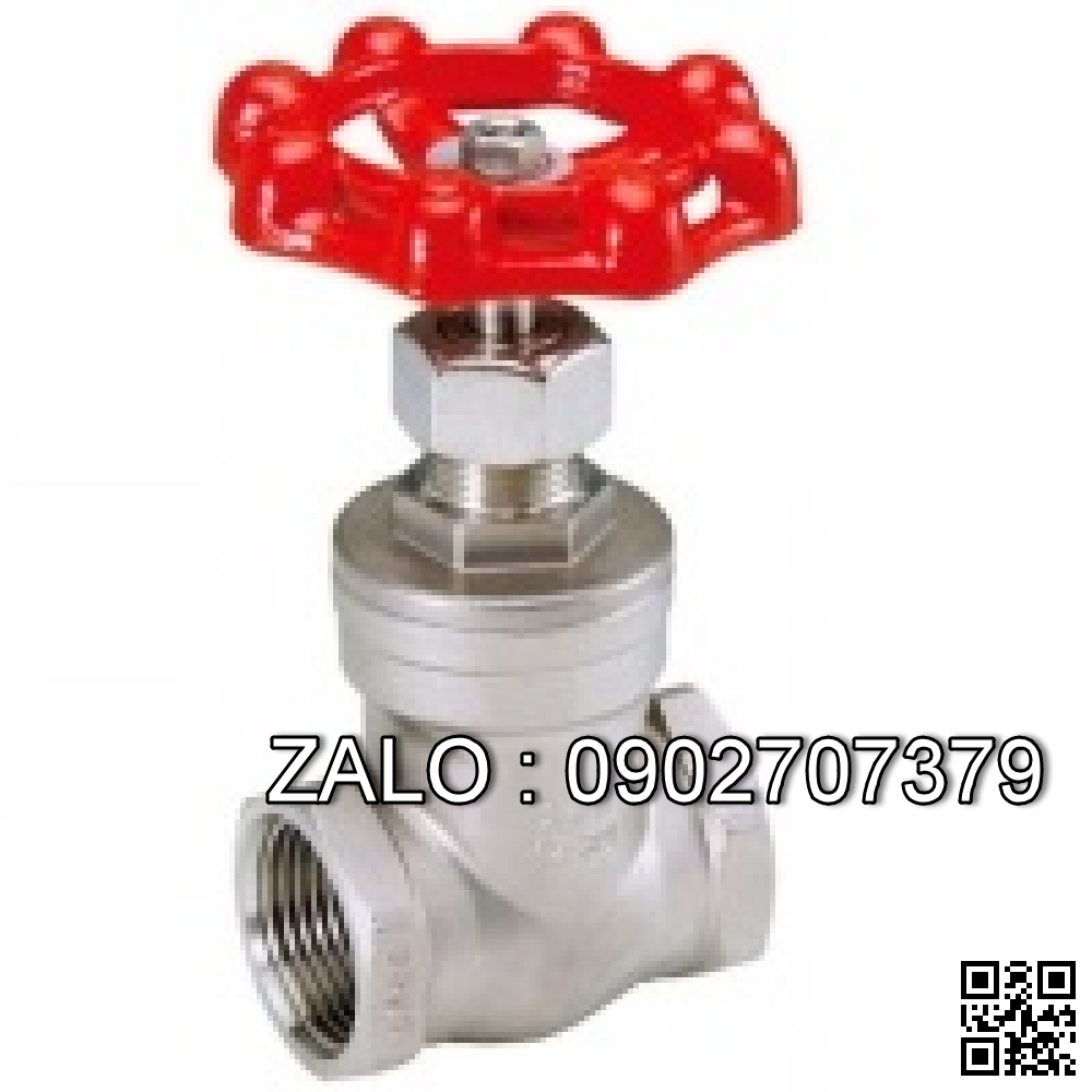Van khóa Inox răng trong RT tay vặn Inox màu xanh 49