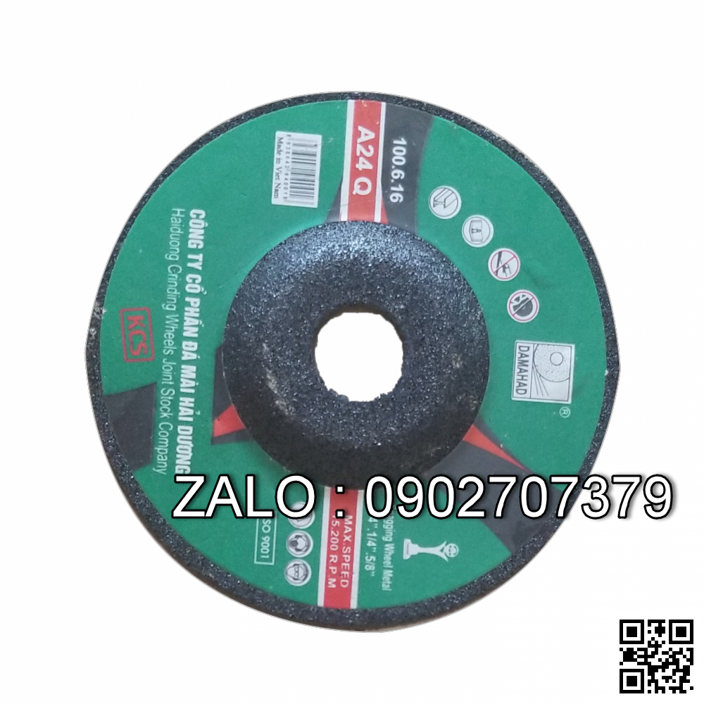 Đá mài inox Hải Dương 100x3x16mm