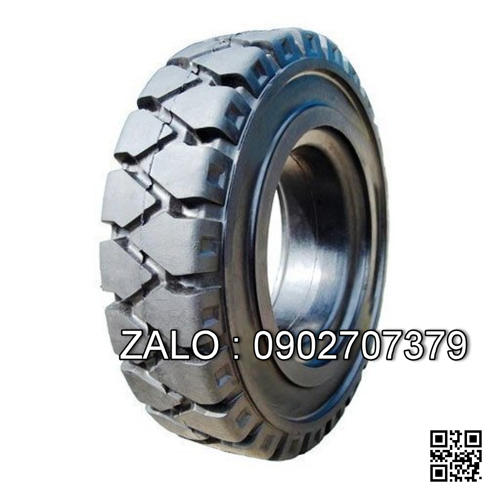 Lốp xe nâng đặc đen mâm có môi Komachi 21x8-9 RIM Size 6.00-9