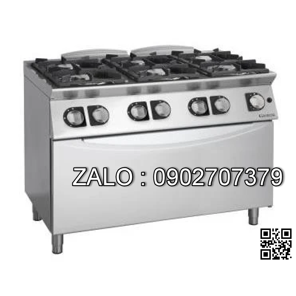 Bếp Âu 6 họng dùng gas có lò nướng lớn dùng gas Giorik ECG760H
