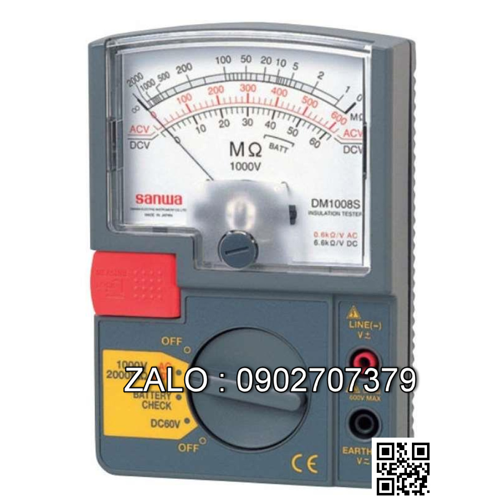 Đo điện trở cách điện, Megaohm, Sanwa DM1008s