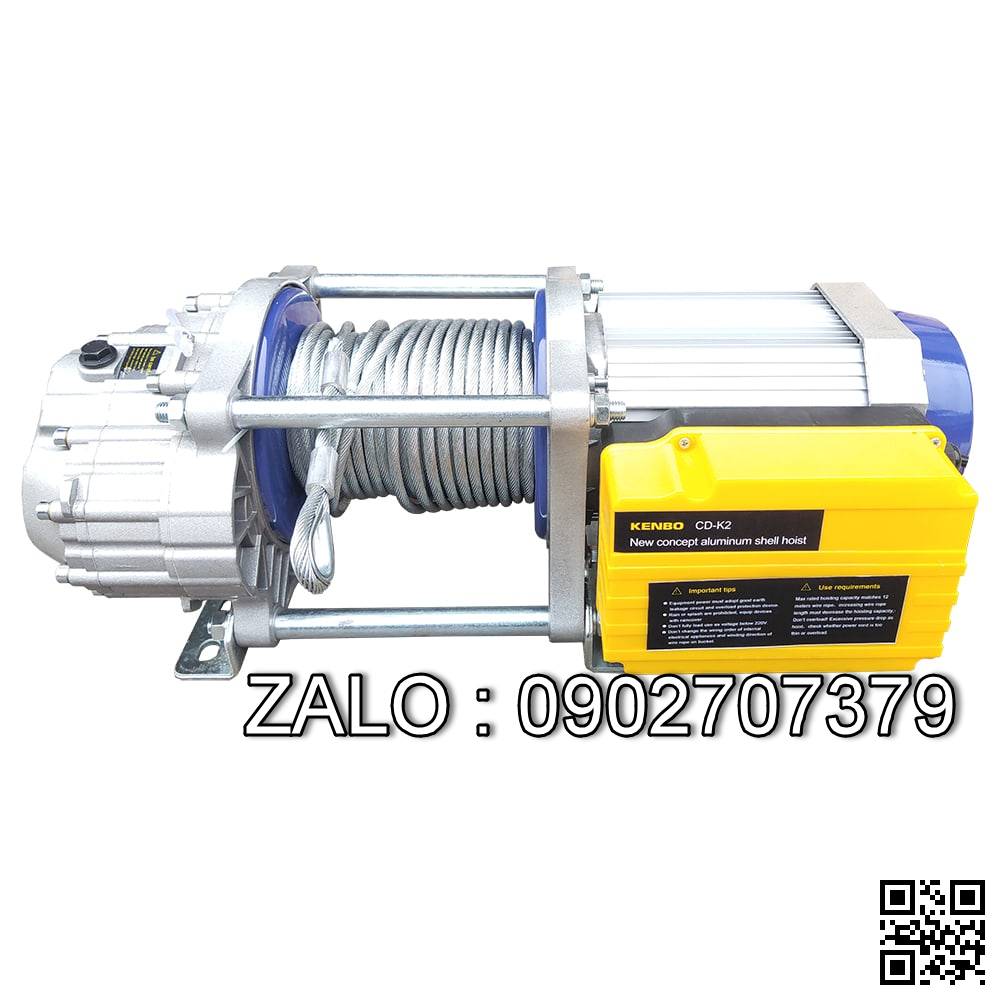 Tời kéo đa năng Kenbo KCD 500/1000 cáp 100m điện 220V