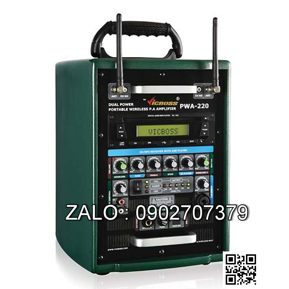 Thiết bị âm thanh di động không dây Vicboss PWA 210