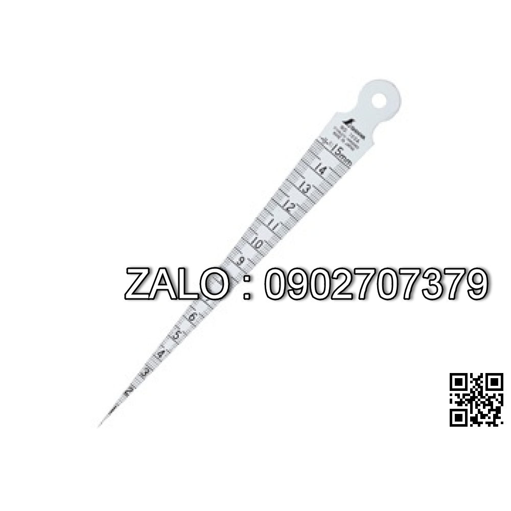 Thước lá đo lỗ Shinwa 1-
15mm 62600