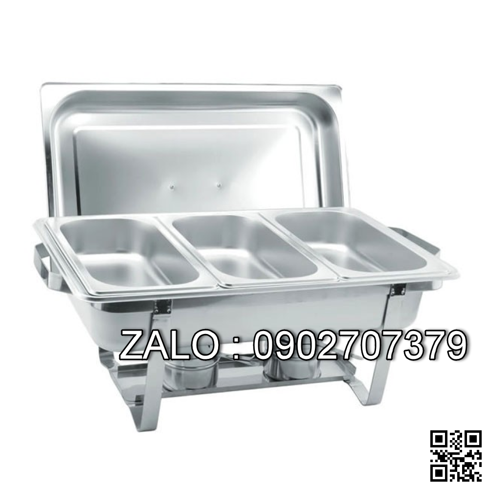 Nồi Buffet Chữ Nhật 4 Ngăn Nắp Rời NF2109-4