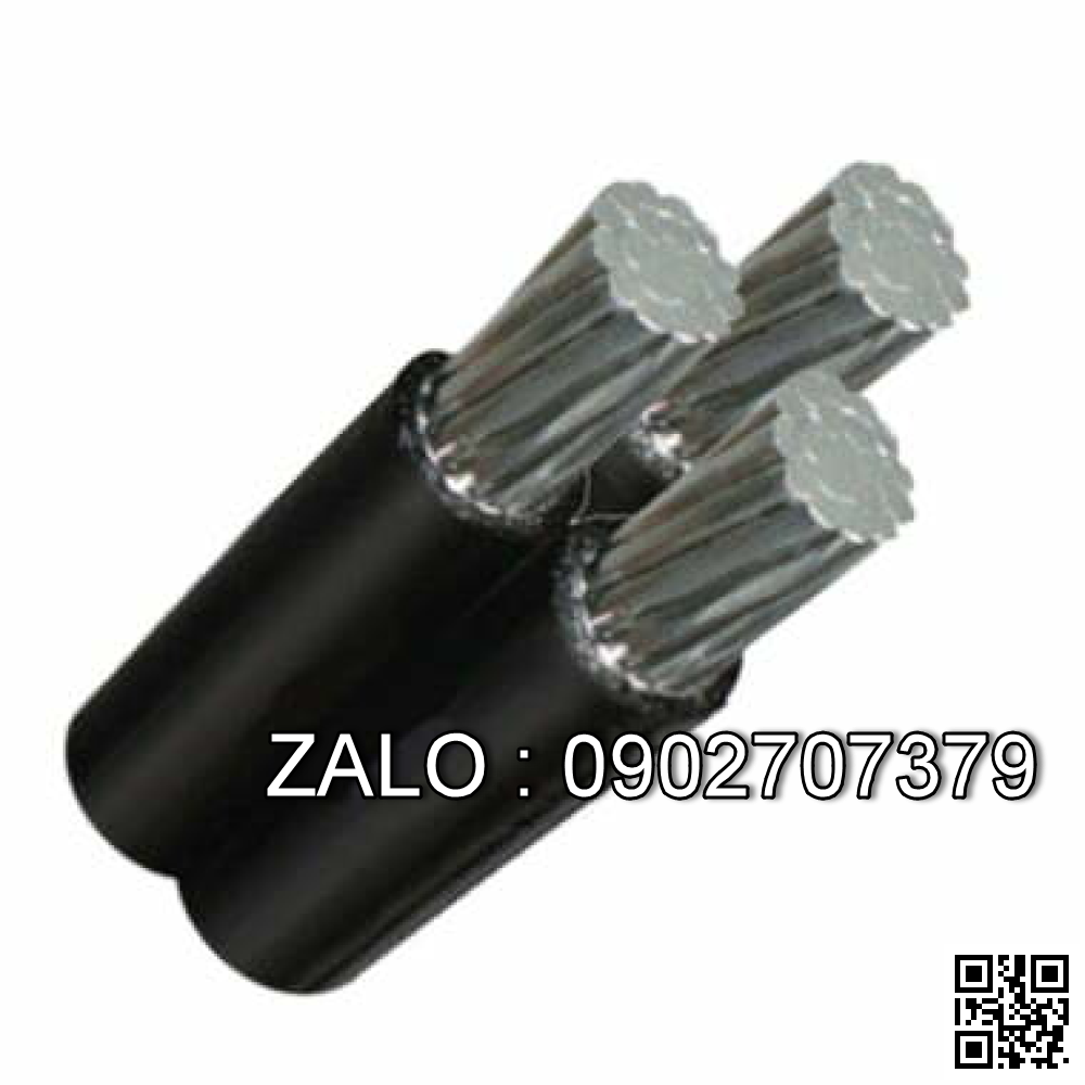 Cáp vặn xoắn hạ thế -TCVN/AS3560 (3 lõi, ruột nhôm, cách điện XLPE) LV-ABC-3x25 (3x7/2.17) -0,6/1kV (ruột nhôm)