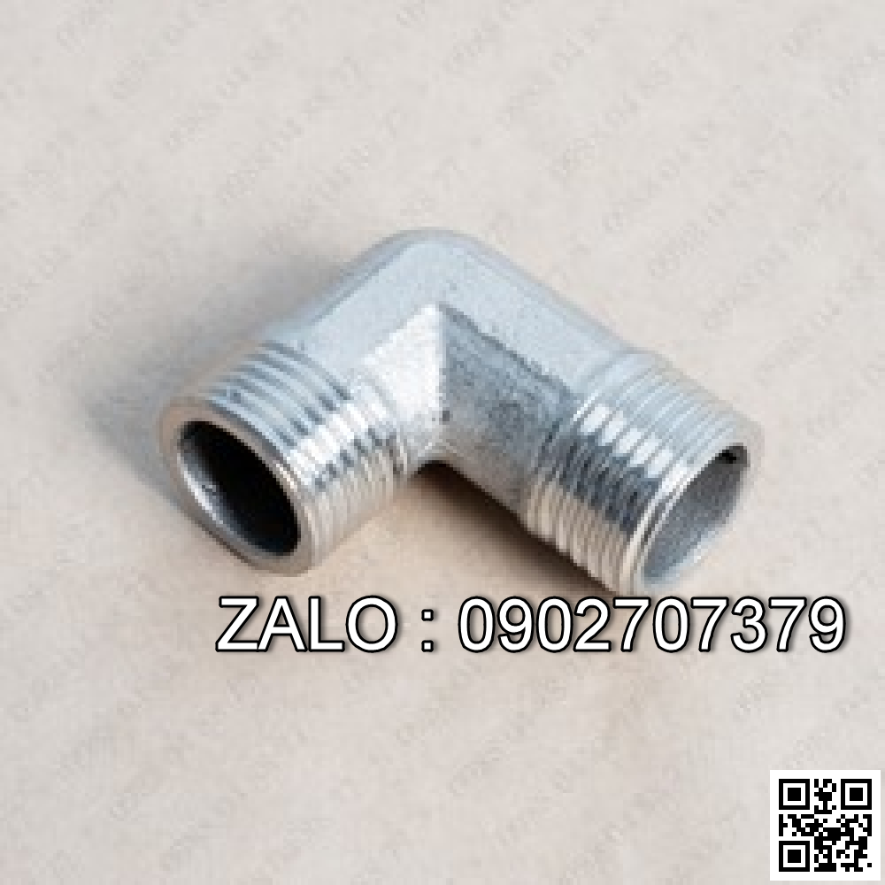 Co góc 90 mạ kẽm ren ngoài , ren trong 3/8