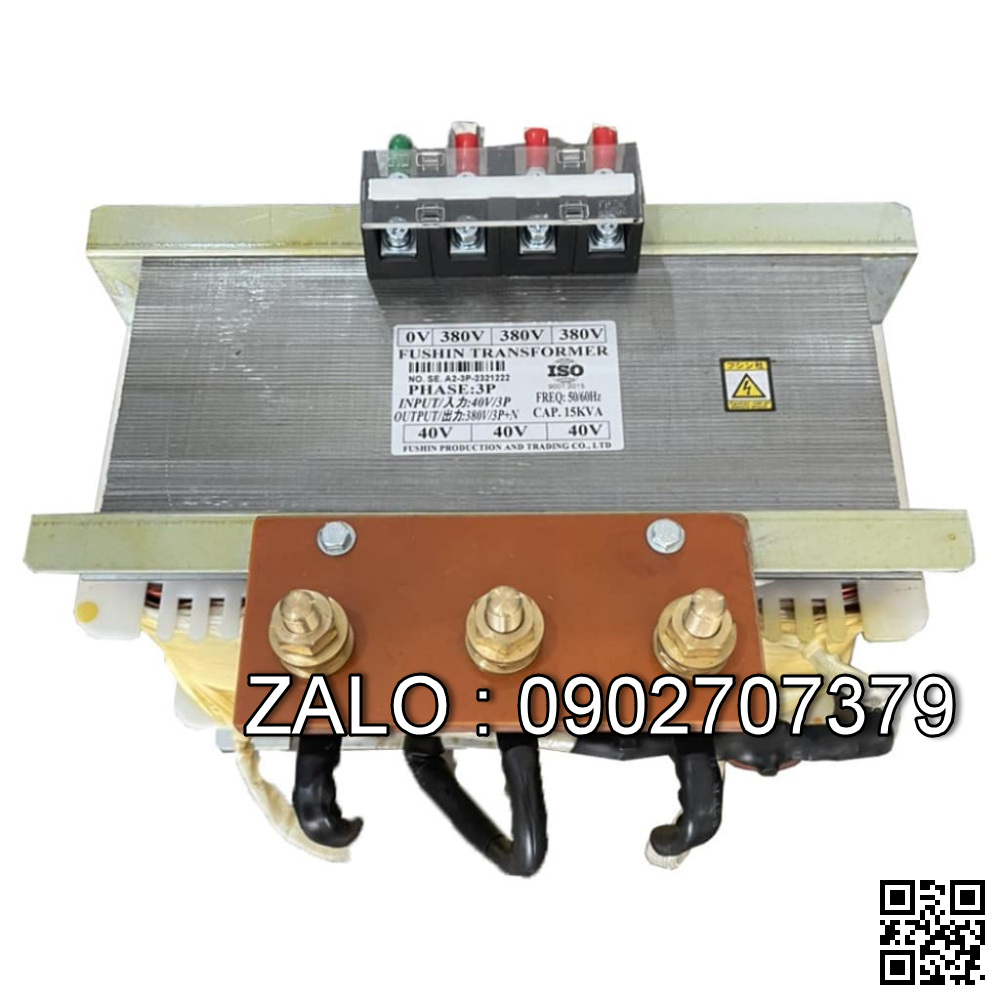 Biến áp thang máy trần 15KVA - Dây đồng 100% - Nhản hiệu : Fushin