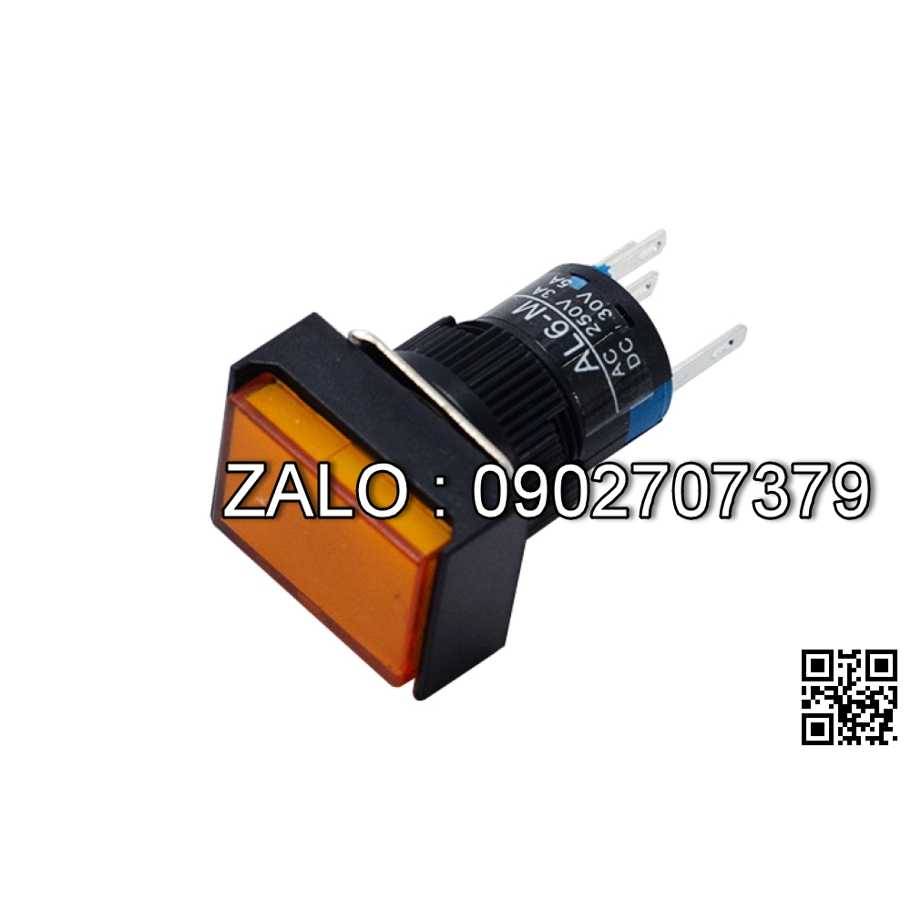 Nút Nhấn Đề Chữ Nhật 220VAC AL6-M Nhấn Nhả Có Đèn