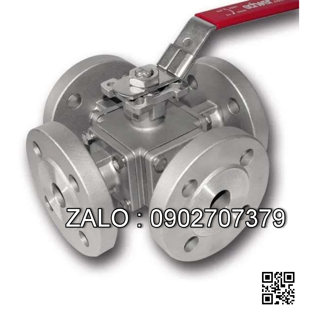 Van Inox 4 ngã mặt bích Ø 160