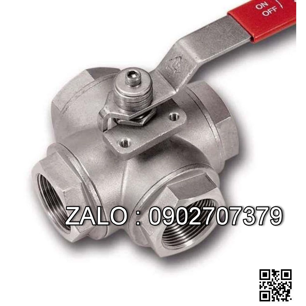 Van Inox 4 ngã ren trong Ø 90