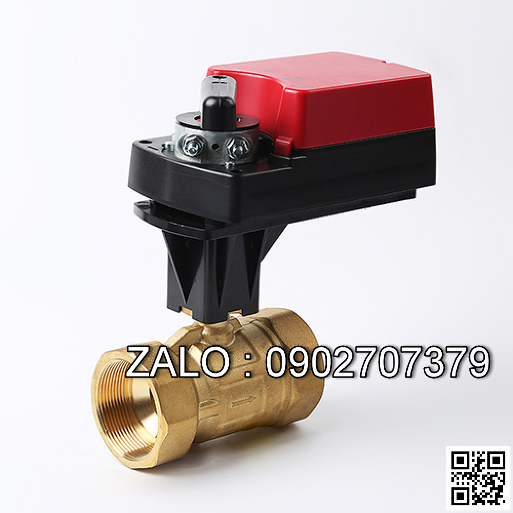 Van bi điện điều khiển đồng lắp ren 2 ngã DN80