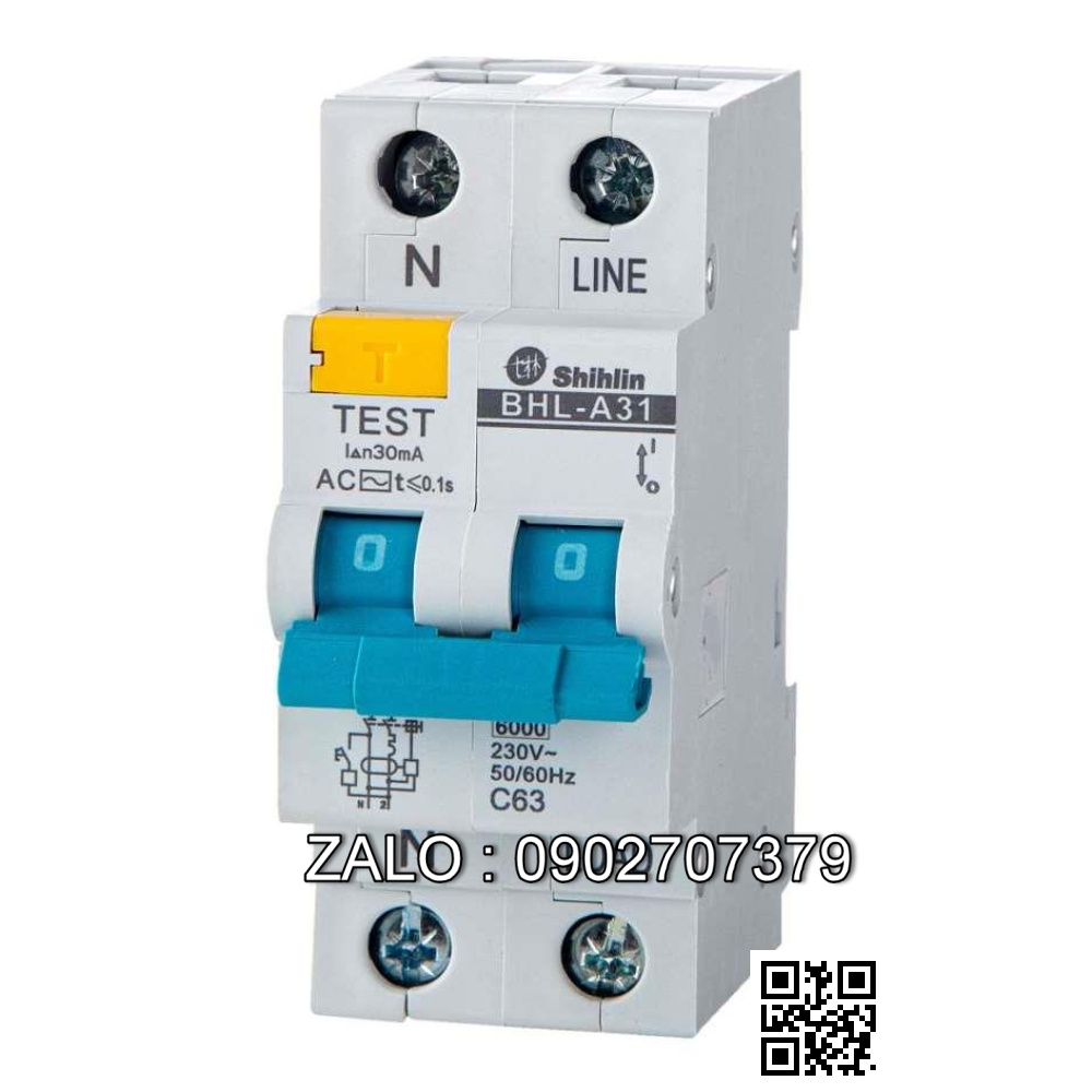 CB Chống giật BHL 2P 63A 6KA