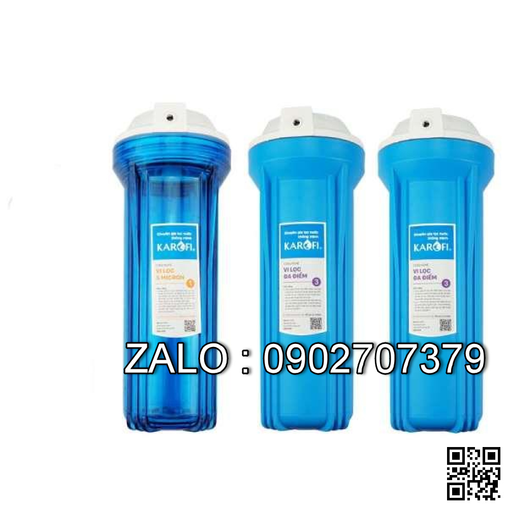 Cốc/Ly lọc nước thô số 1 2 3 Karofi dài 10 inch dùng cho máy lọc nước RO