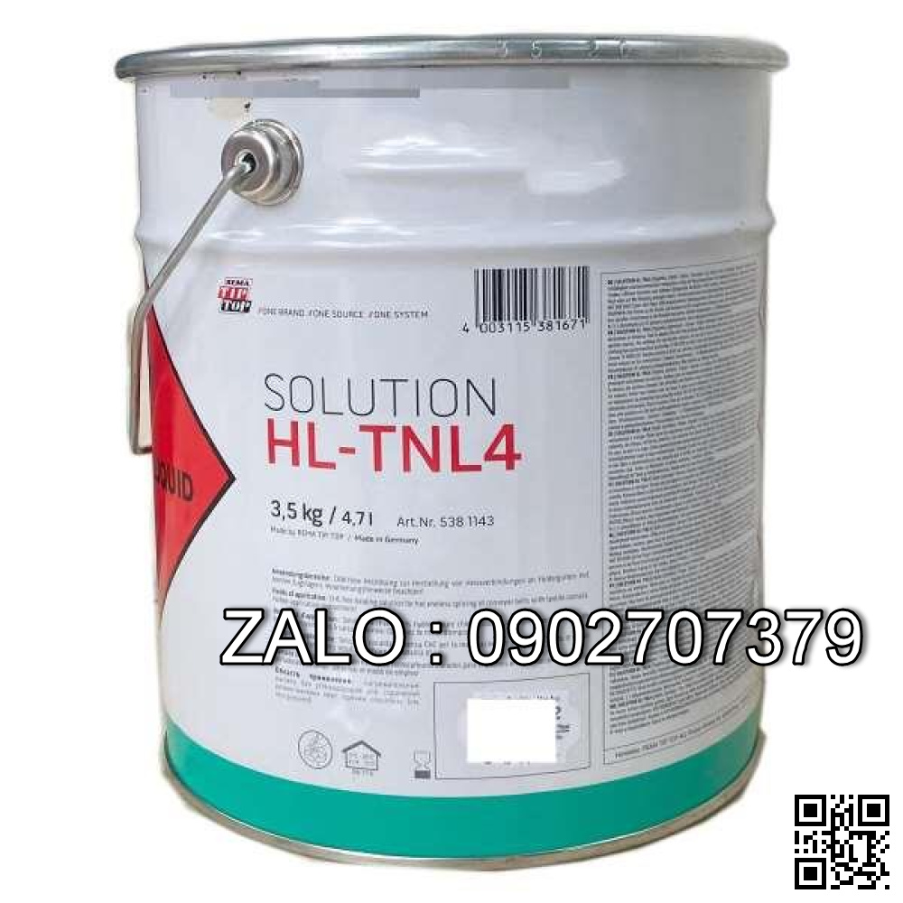 Solvent HL-TNL4( Keo dán nóng băng tải bố vải) loại 3.5 kg