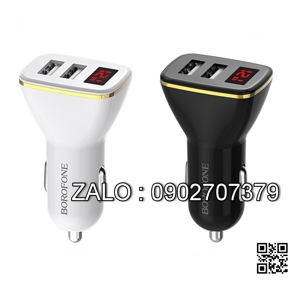 Cóc Sạc Xe Hơi Borofone BZ11 - 2 Cổng Usb