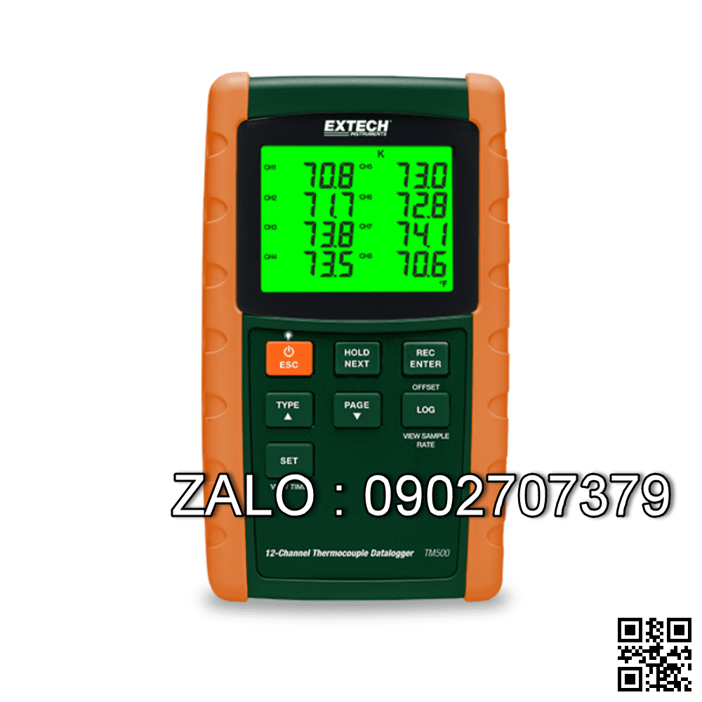 MÁY ĐO NHIỆT ĐỘ 12 KÊNH VỚI 6 LOẠI ĐẦU DÒ- TM500