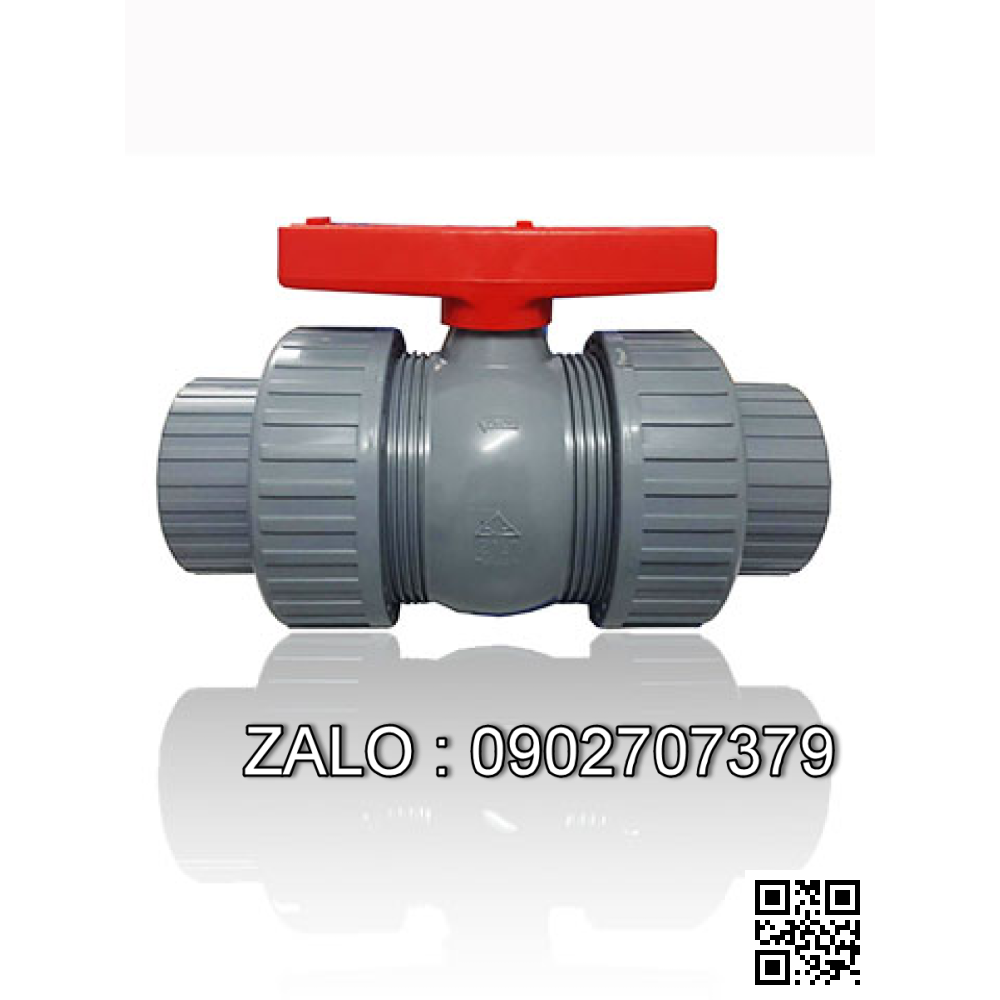 Van khóa nước nhựa tay gạt Inox màu trắng 140 Bình Minh