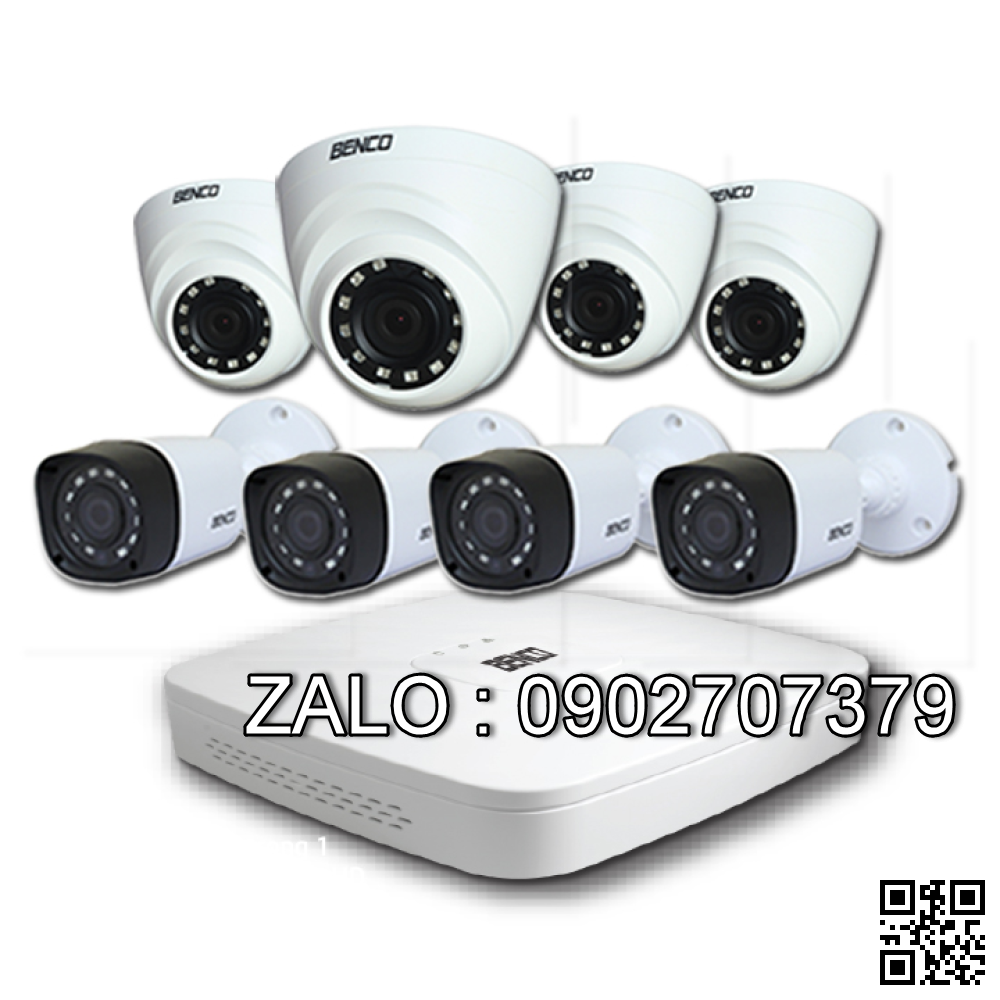 Trọn bộ Camera Benco 6 mắt Full HD 2.0M BEN-XVR1108C