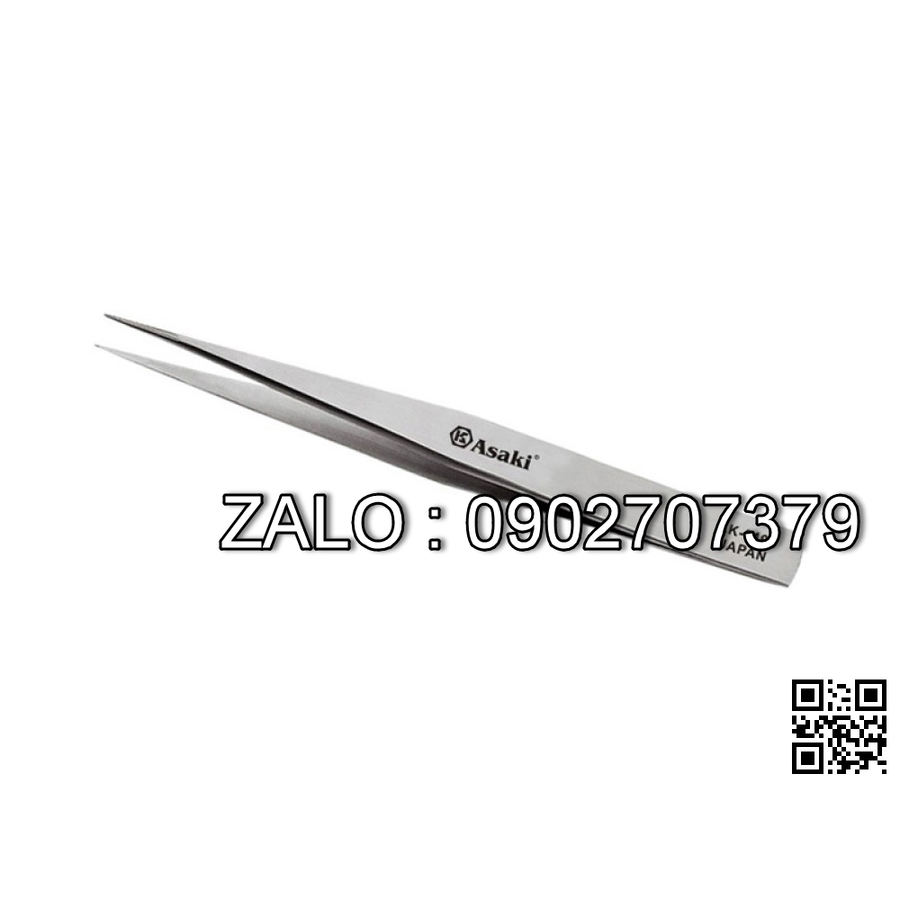 Nhíp gắp linh kiện mũi nhọn 140 x 7 x 2mm Asaki chống tĩnh điện AK-9200