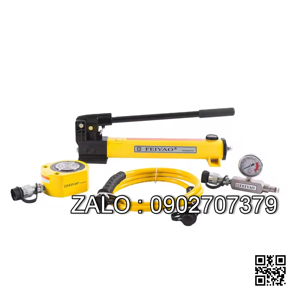 Bộ kích thủy lực mỏng 10 tấn, 12mm Feiyao FY-RSM-100 set