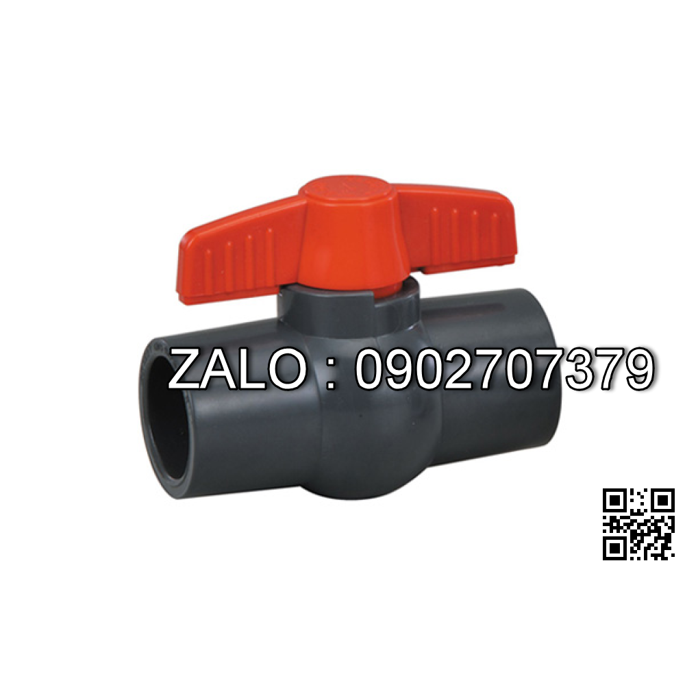 Van khóa nước nhựa tay vặn nước nhựa màu đỏ 90 Bình Minh
