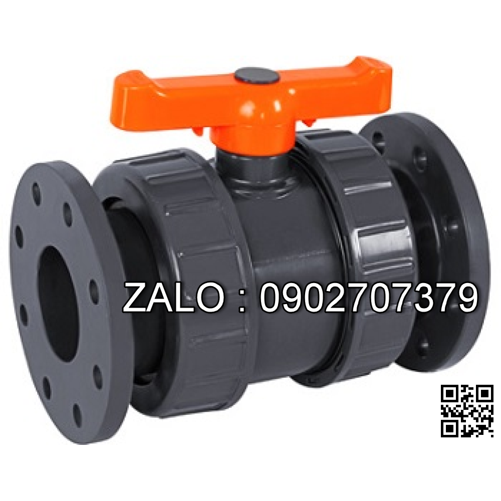 Van khóa nước nhựa tay gạt màu trắng 49 Tiền Phong