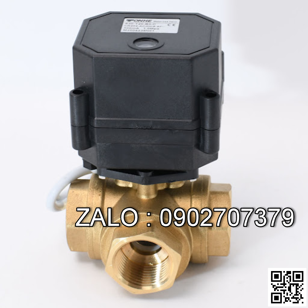 Van bi điện điều khiển đồng không ren 3 ngã DN50