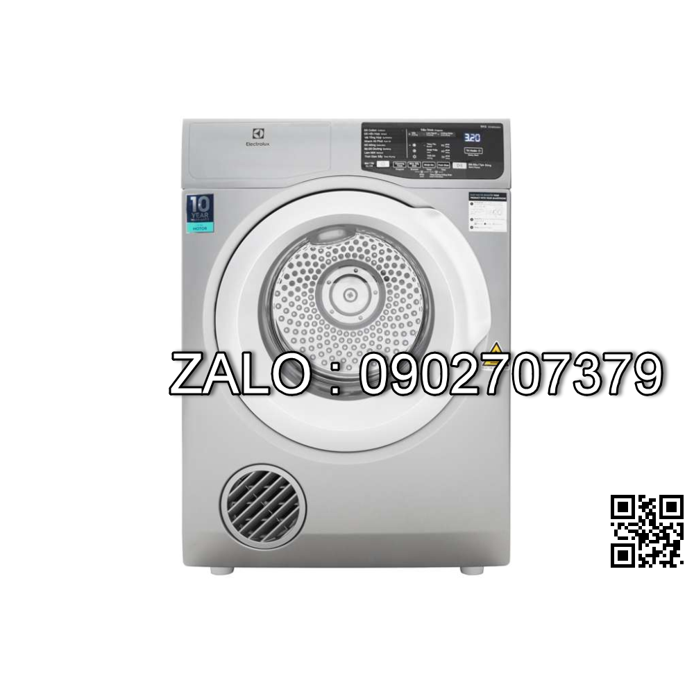 MÁY SẤY QUẦN ÁO THÔNG HƠI ELECTROLUX 8.0KG EDV805JQWA