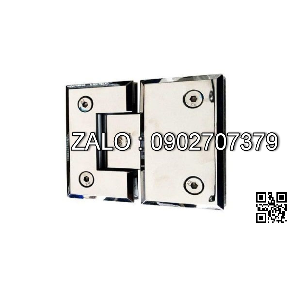 Bản lề kính kính VVP 180 độ màu trắng bóng