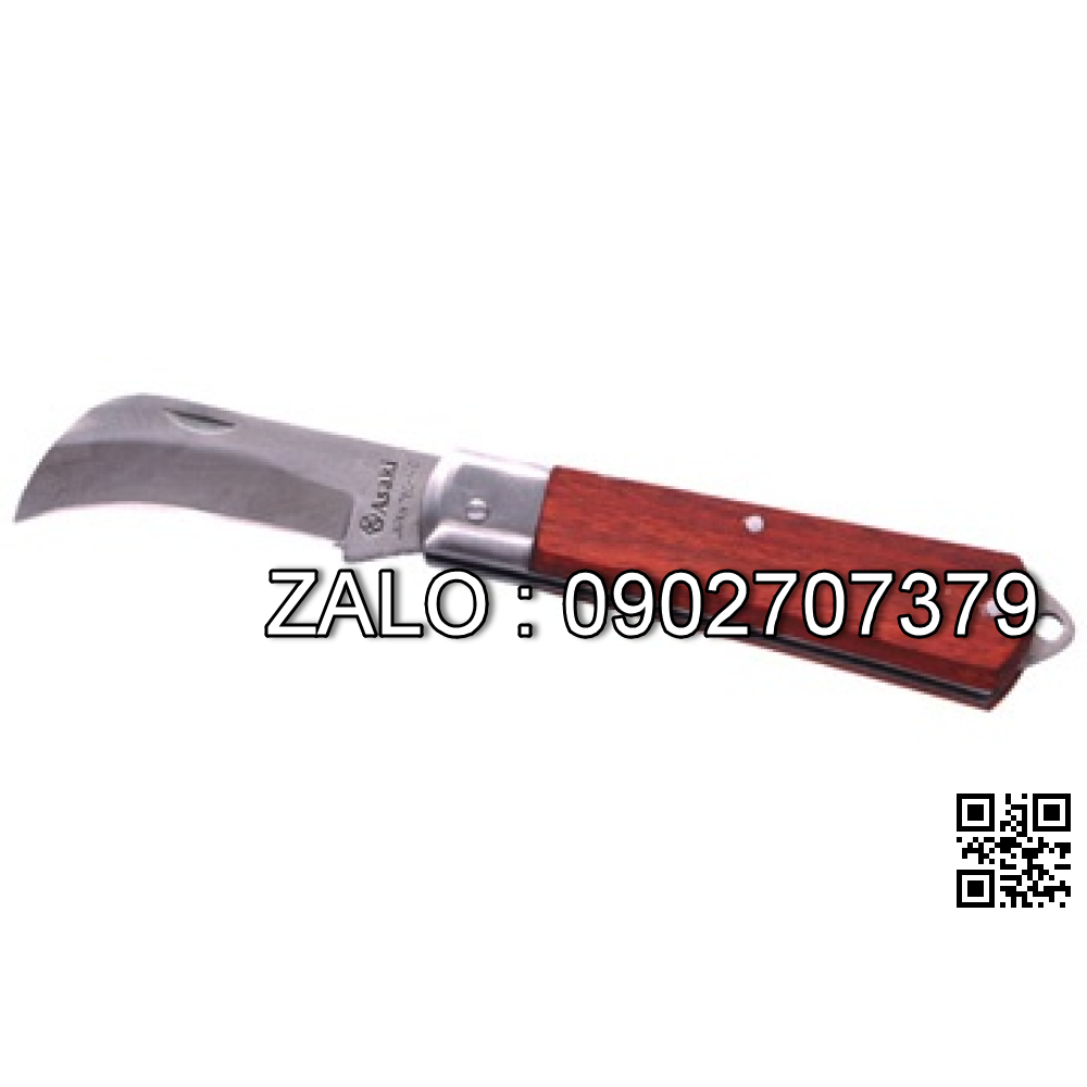 Dao tuốt dây điện lưỡi cong Asaki 5''/125mm AK-8601