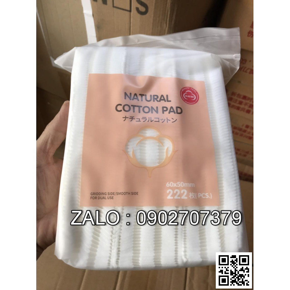 Bông tẩy trang Cotton Pad HỒNG chính hãng 200-222 miếng (Kiện 80 gói)