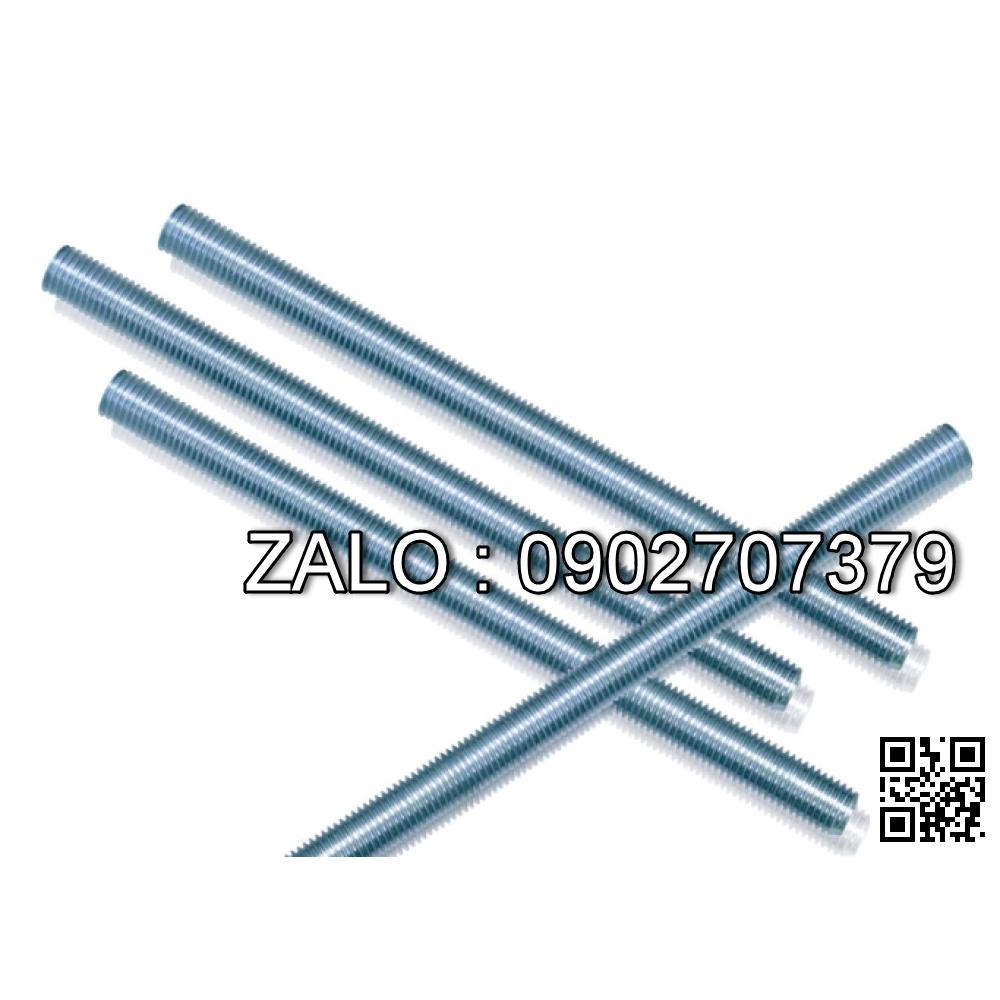 Bulong M6x20 thép đen, ren suốt (gồm đai ốc, long đền)