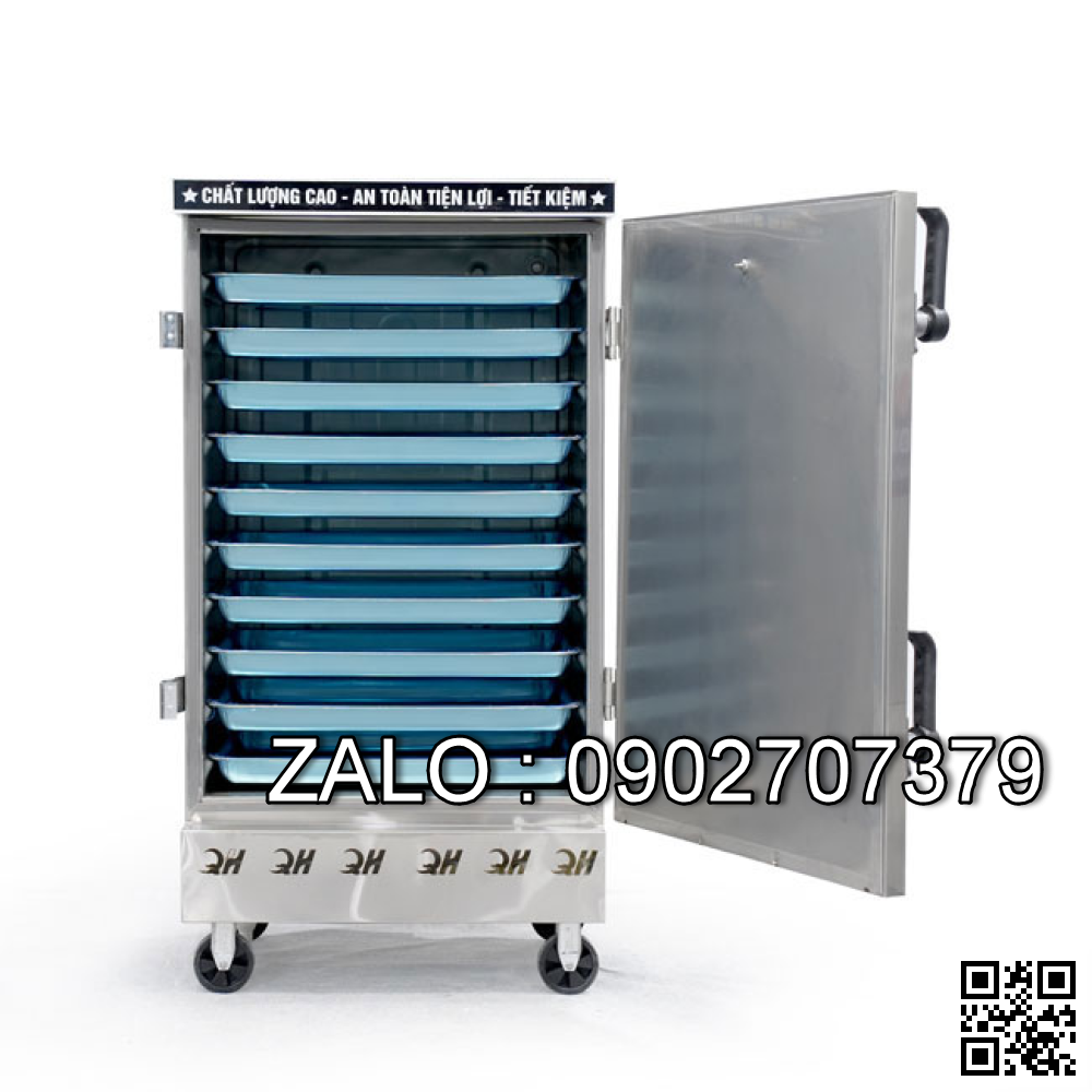 Tủ cơm 10 khay gas hấp từ 35kg Gạo/mẻ