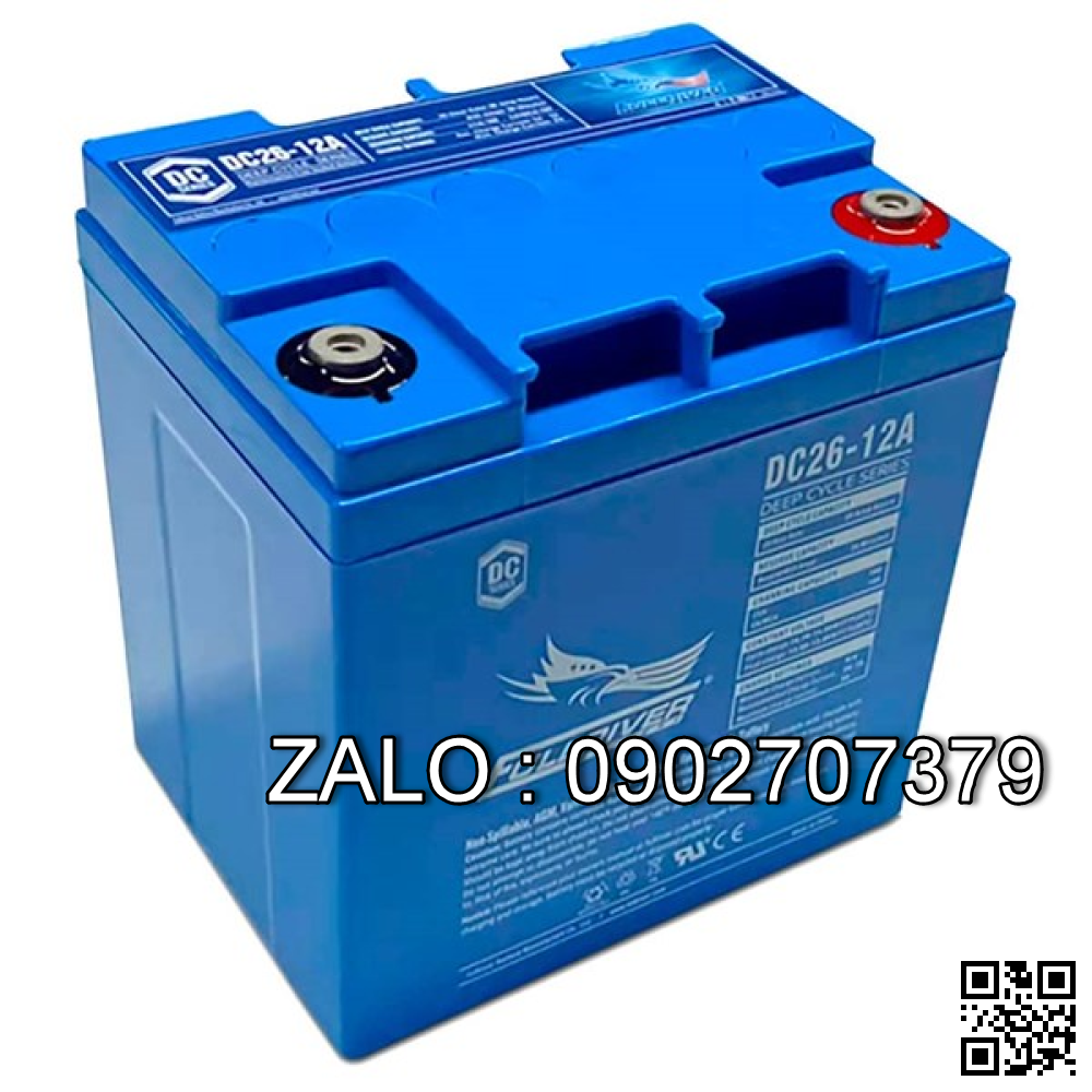 Bình ắc quy 6v 245AH Fullriver DC245-6 ( kích thước 244x190x275mm )