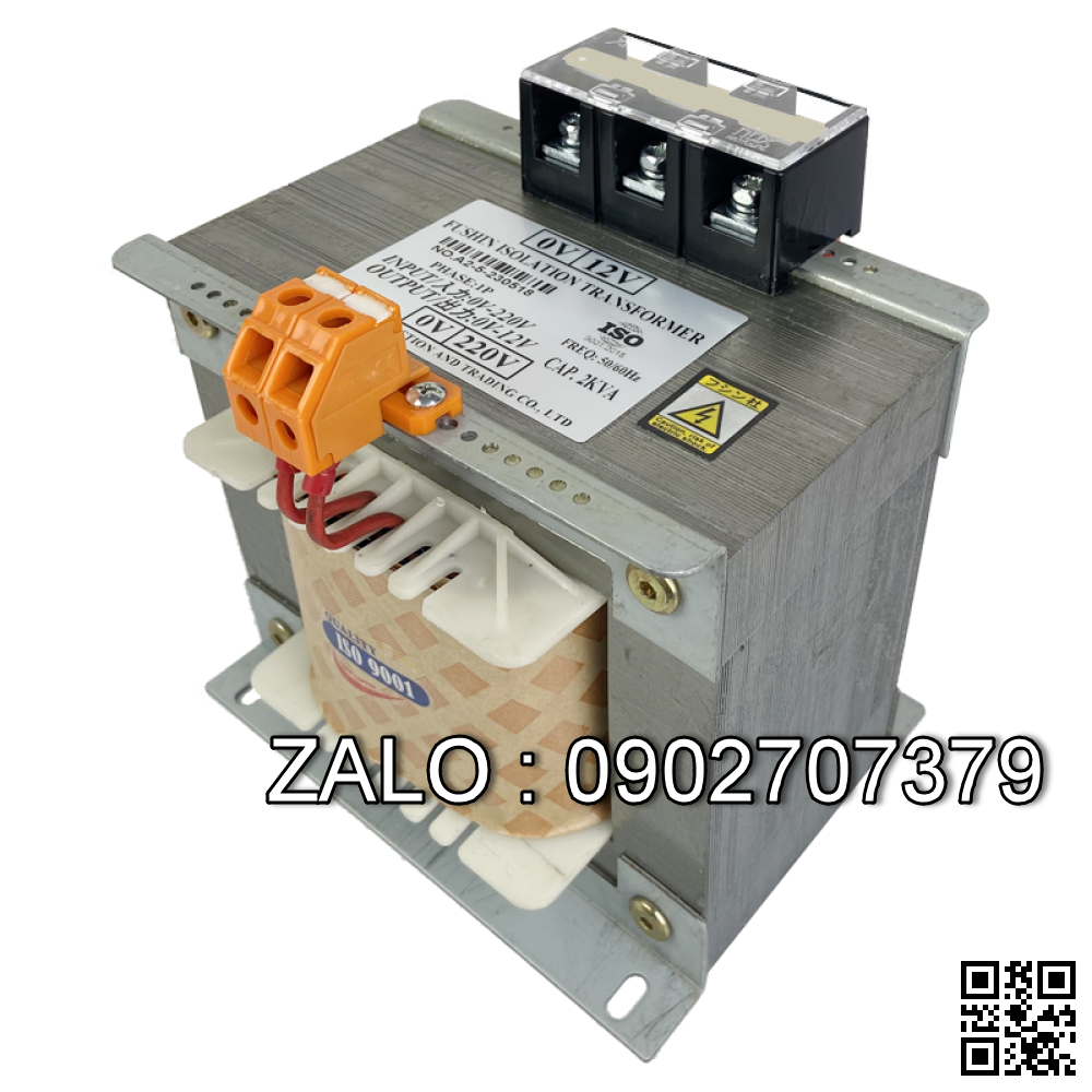 Biến áp cách ly 220V/12V-24V-36V-48V 1.5KVA - Nhản hiệu : Fushin
