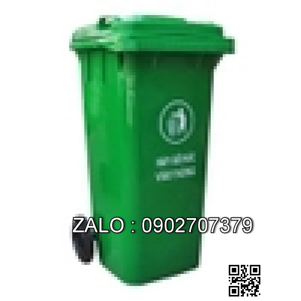 Thùng rác nhựa có bánh xe 360 lít màu Xanh Lá