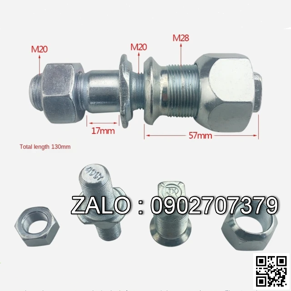 bulong bánh xe nâng 5 - 10 tấn