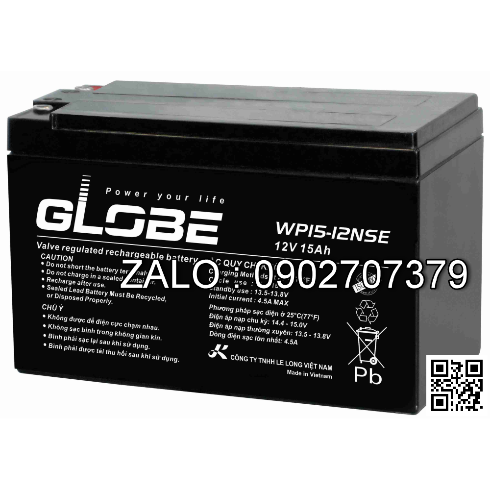 Ắc Quy Globe - Bình Ắc Quy 12V Globe
