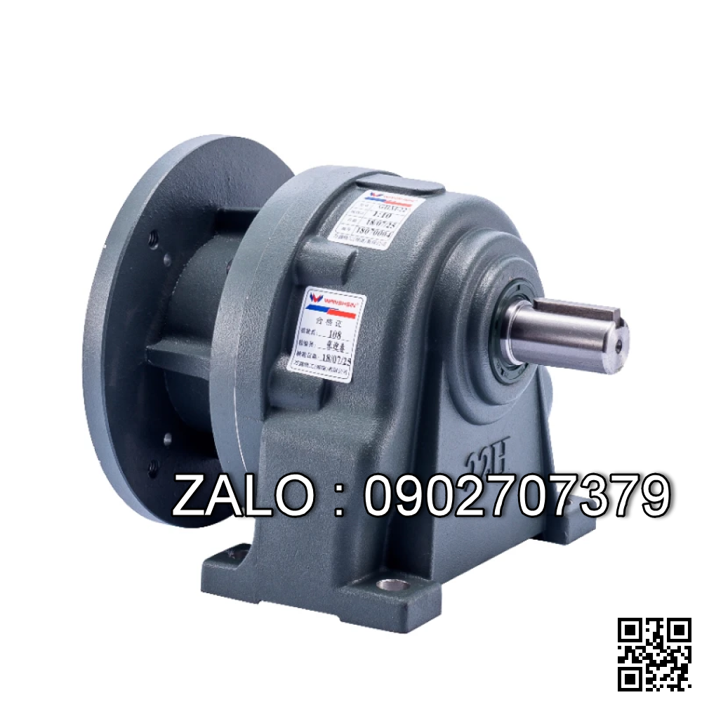 Hộp giảm tốc WANSHSIN mặt bích 5 HP 3700W đầu cốt lòi 50mm , tỉ số truyền 30-12
