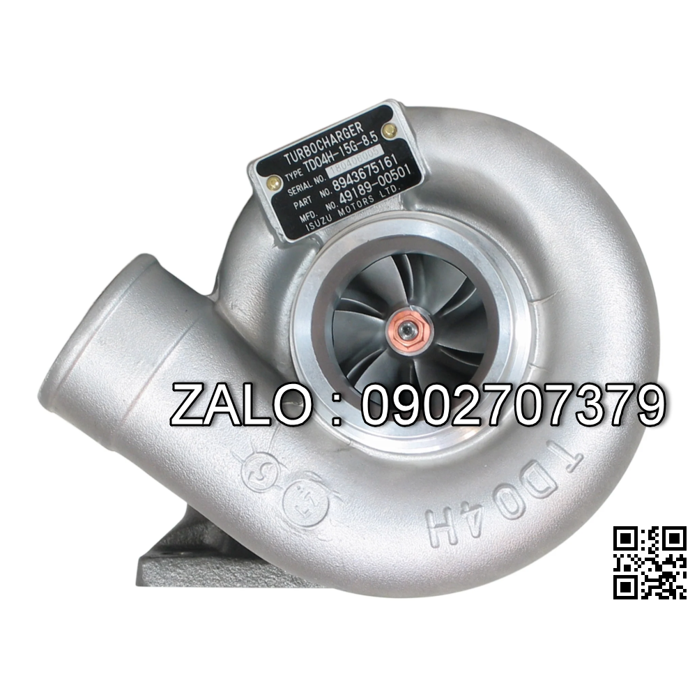 Turbocharger động cơ ISUZU 4BD1/TD04H-15G-85