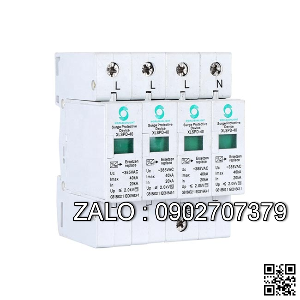 CB chống sét DC XLSPD-PV 1000VDC 40kA 2P
