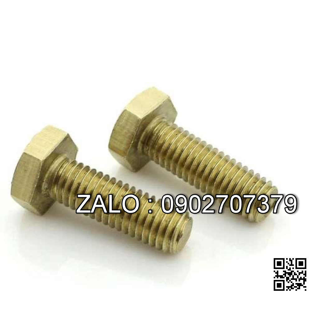 Bulong đồng thau m10x50mm:đai ốc+long đền